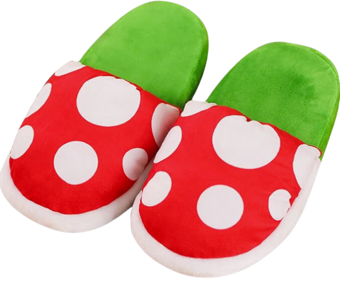 Super Mario Piranha Plants Plush Slippers Set