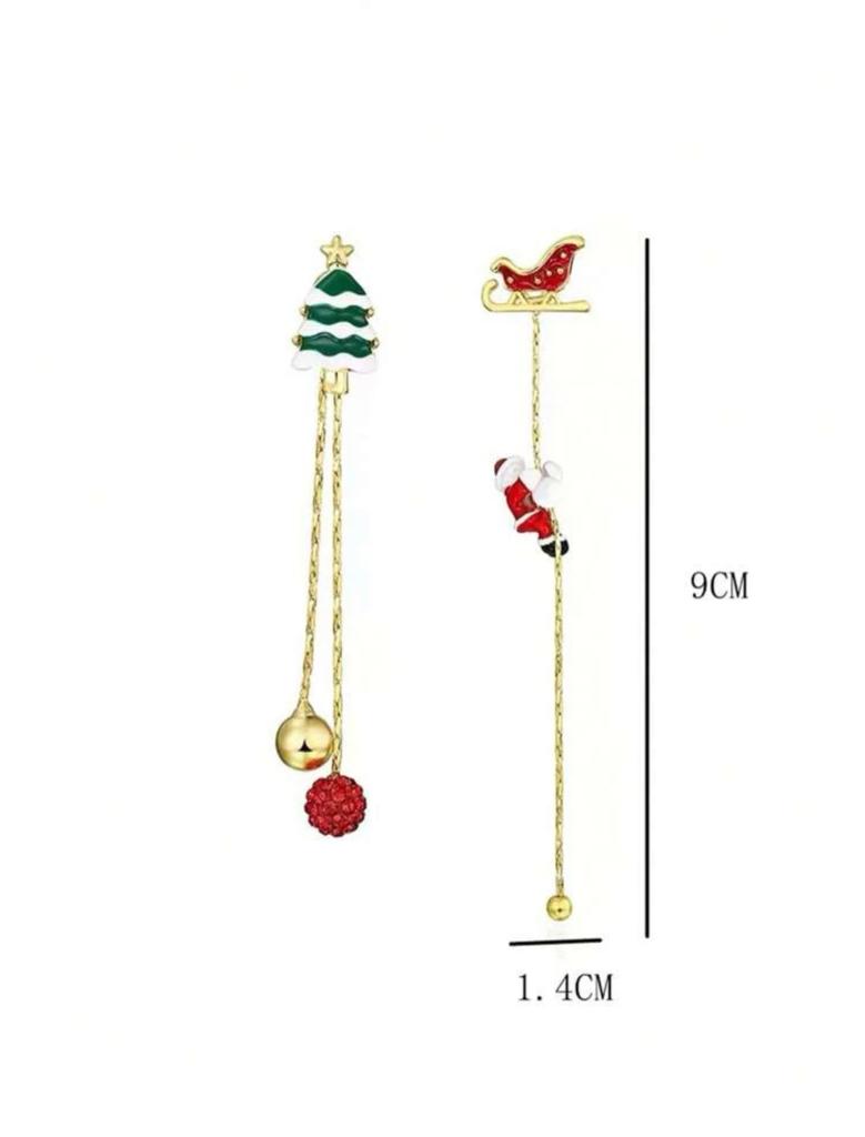 Christmas Santa Climbing Earrings