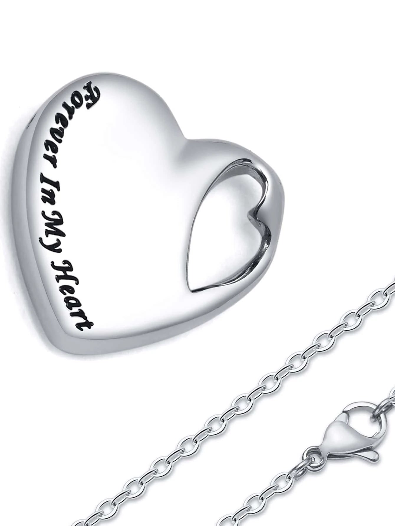 Heart Shaped Urn Memory Necklace