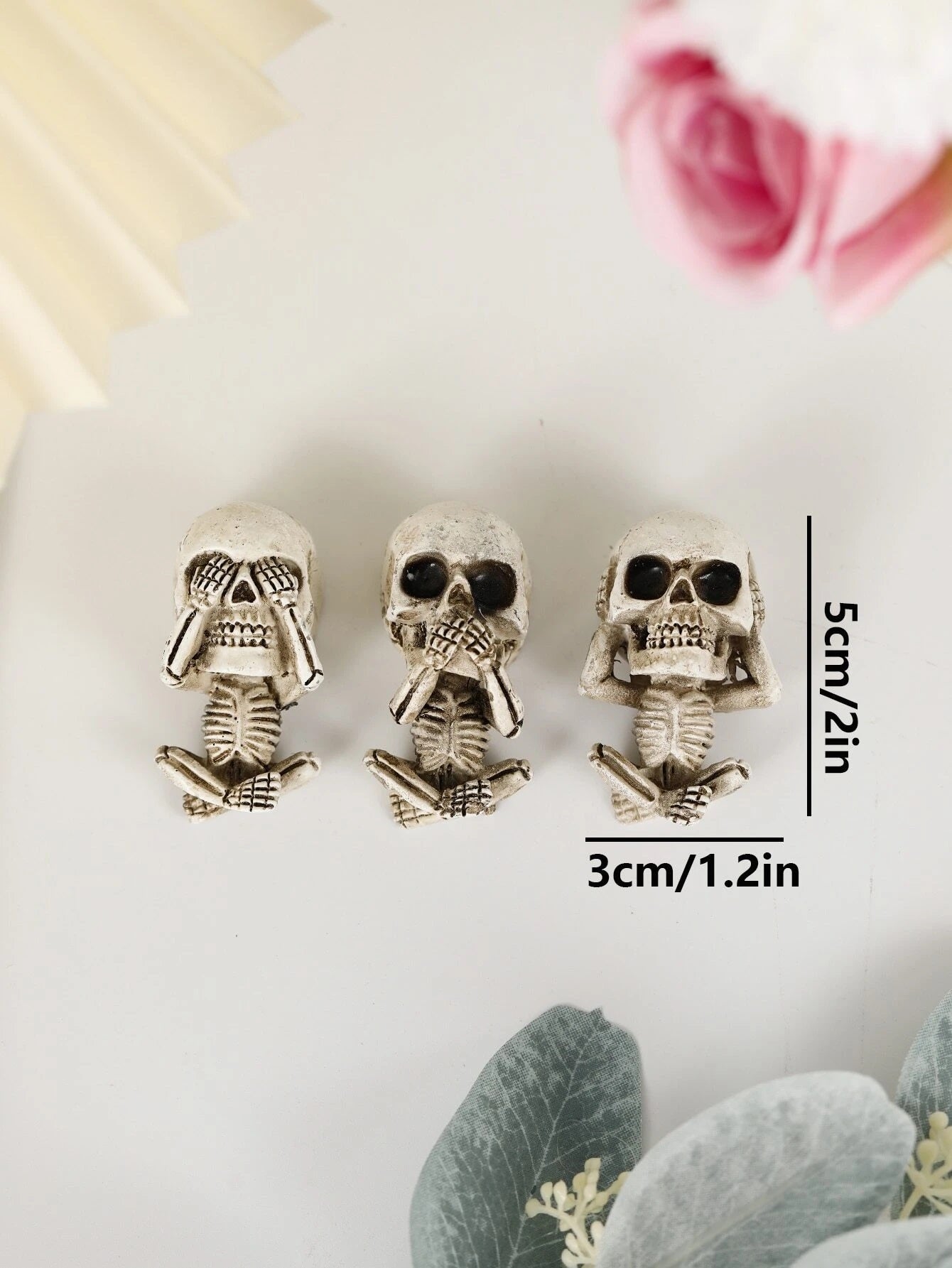 Speak No Evil, Hear No Evil and See No Evil Skull Decorations