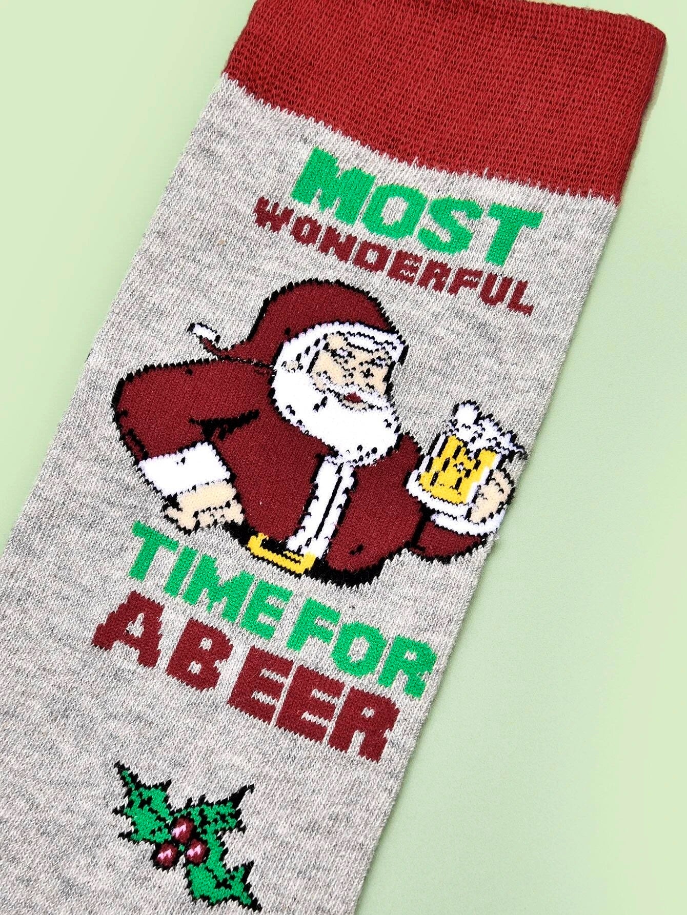 Santa Claus Beer Socks