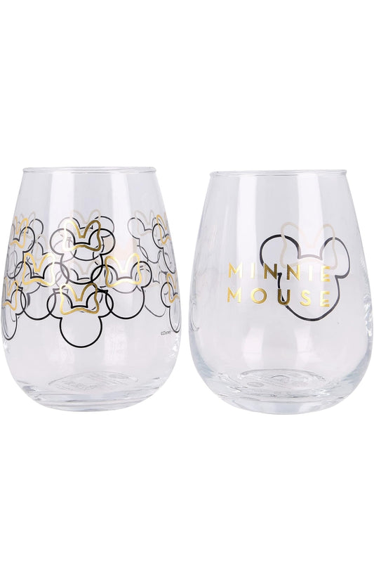 Disney Minnie Mouse Crystal Glasses (set of 2)