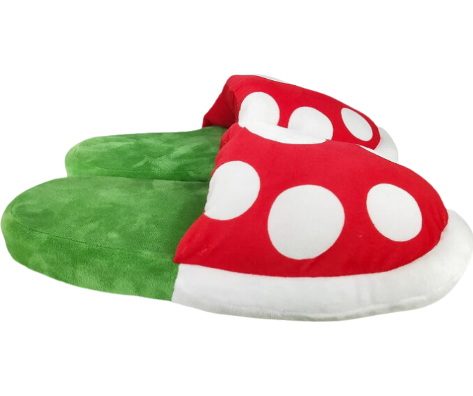 Super Mario Piranha Plants Plush Slippers Set
