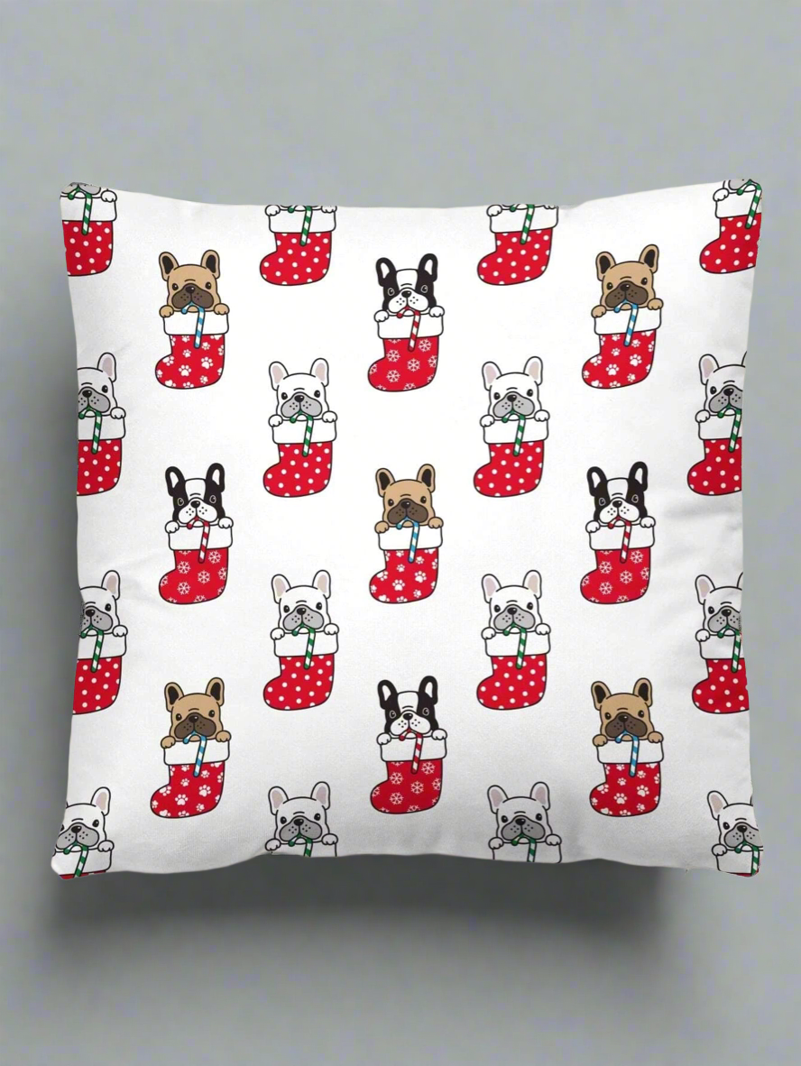 French Bulldog Christmas Scatter Cushion