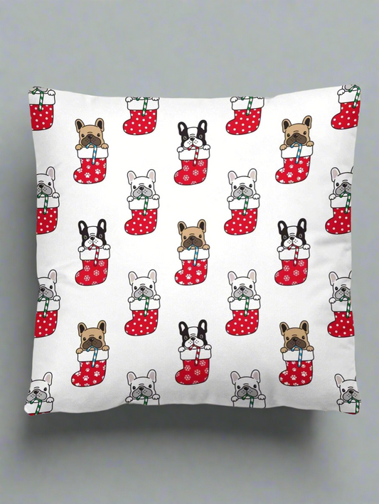 French Bulldog Christmas Scatter Cushion