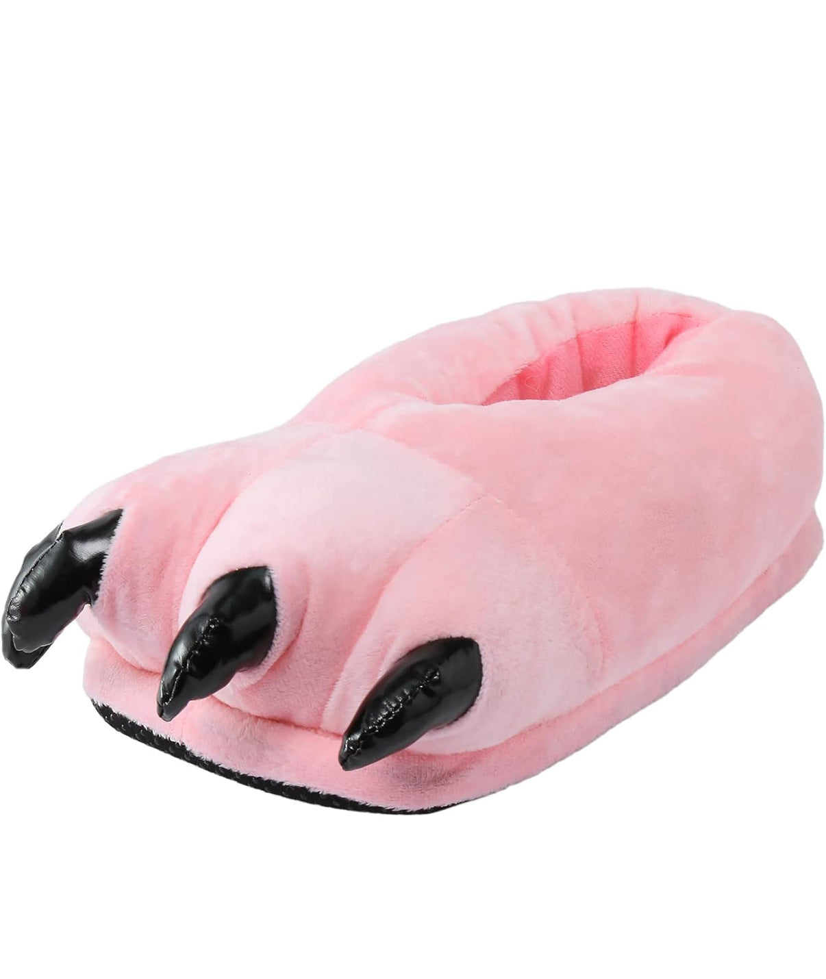 Pink Plush Monster Claw Slippers