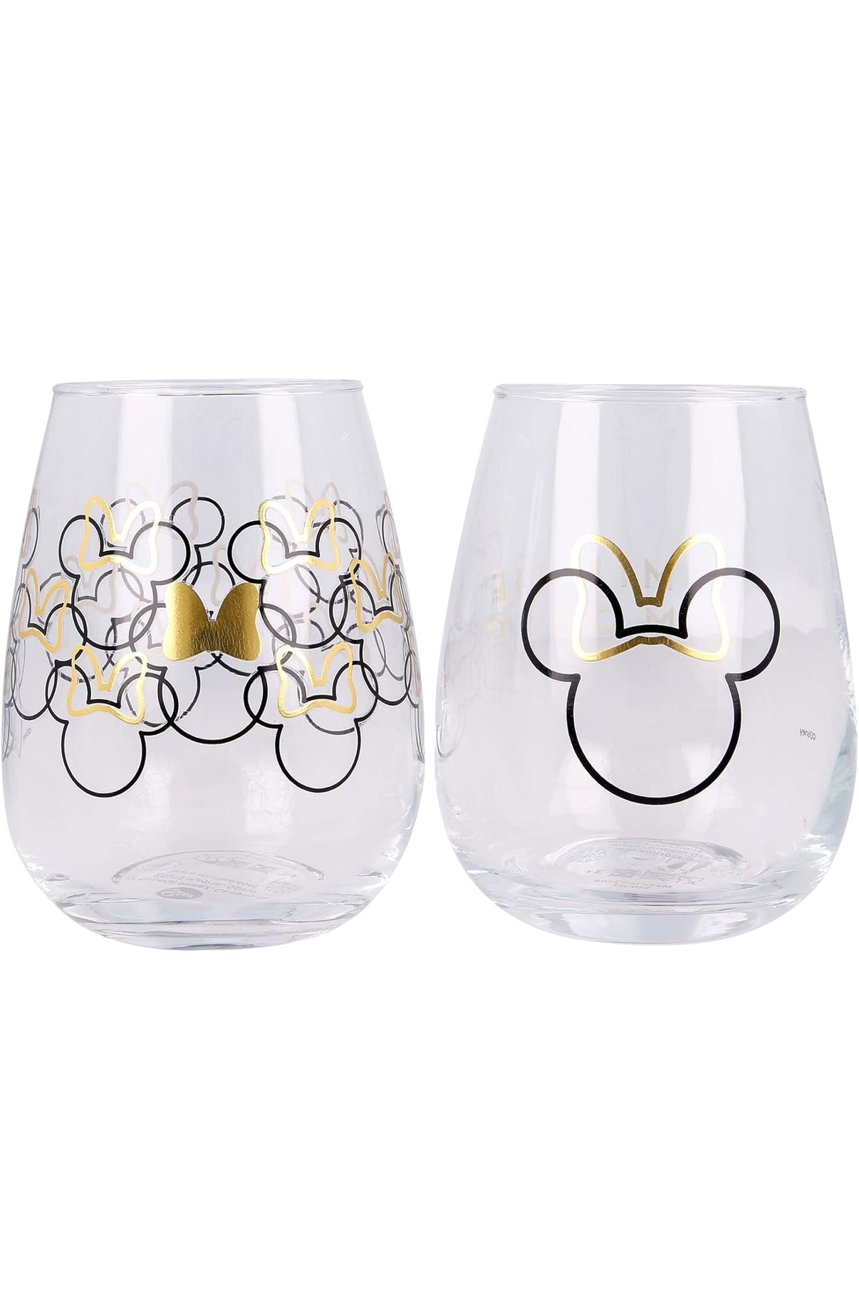 Disney Minnie Mouse Crystal Glasses (set of 2)
