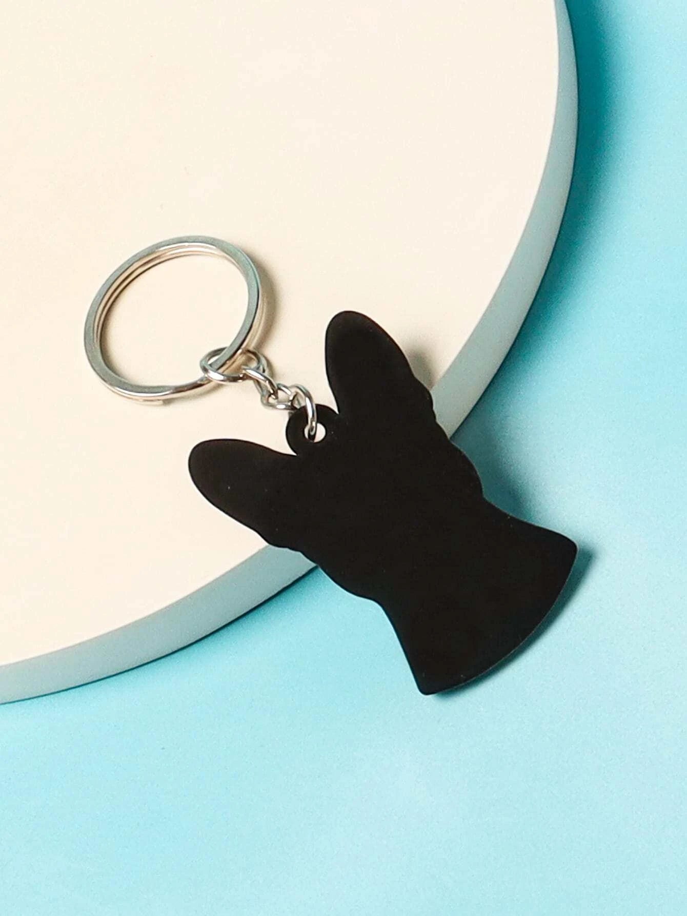 Boston Terrier Dog Keychain