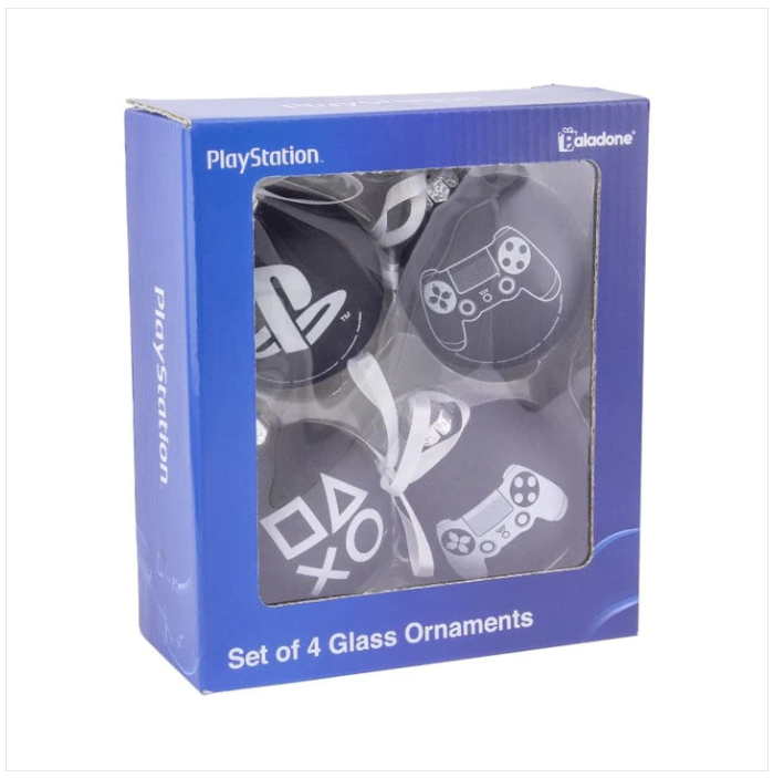 Playstation Christmas Glass Ornaments