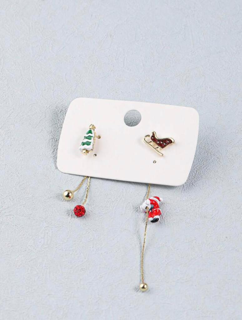 Christmas Santa Climbing Earrings