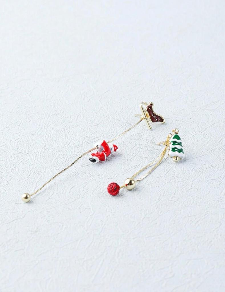 Christmas Santa Climbing Earrings