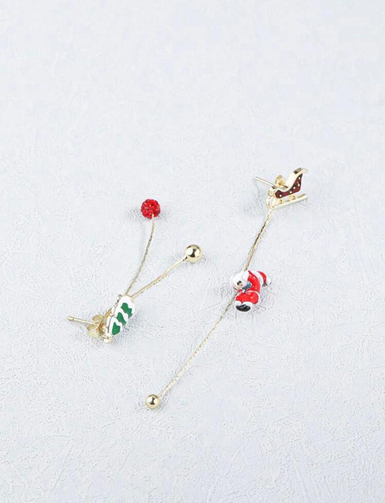 Christmas Santa Climbing Earrings
