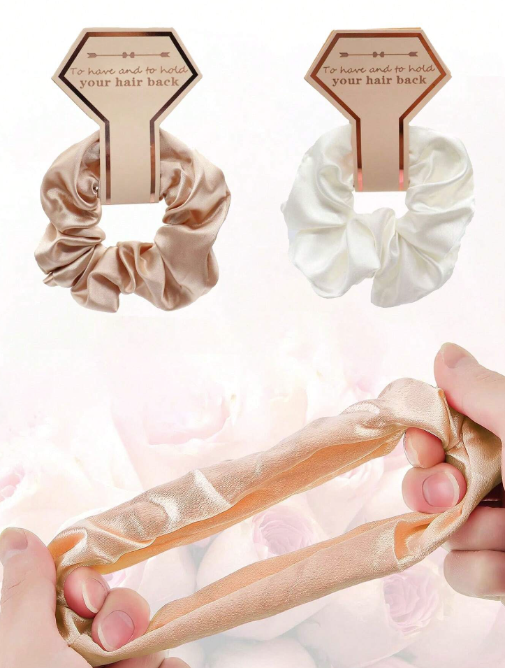 Bridesmaids Gift Satin Scrunchies 6pcs