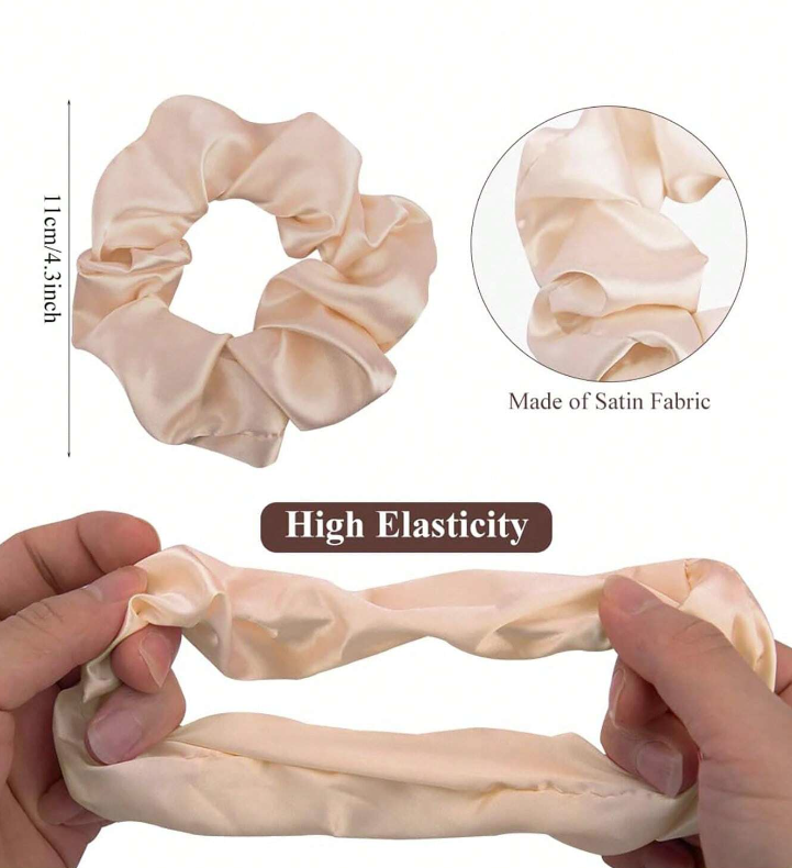 Bridesmaids Gift Satin Scrunchies 6pcs