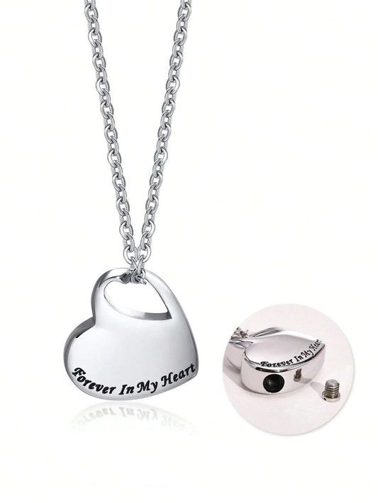Heart Shaped Urn Memory Necklace