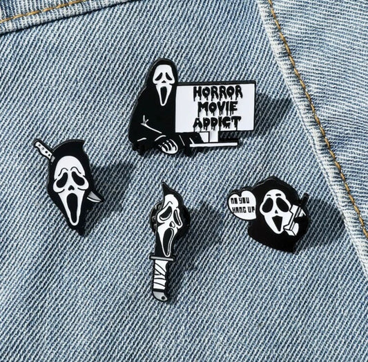 Scream Ghostface Brooch Set