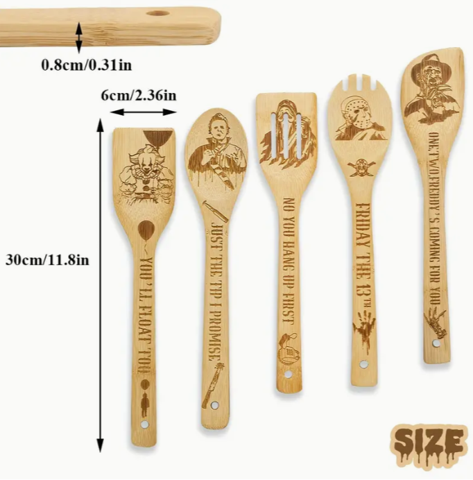 Horror Bamboo Utensil Set