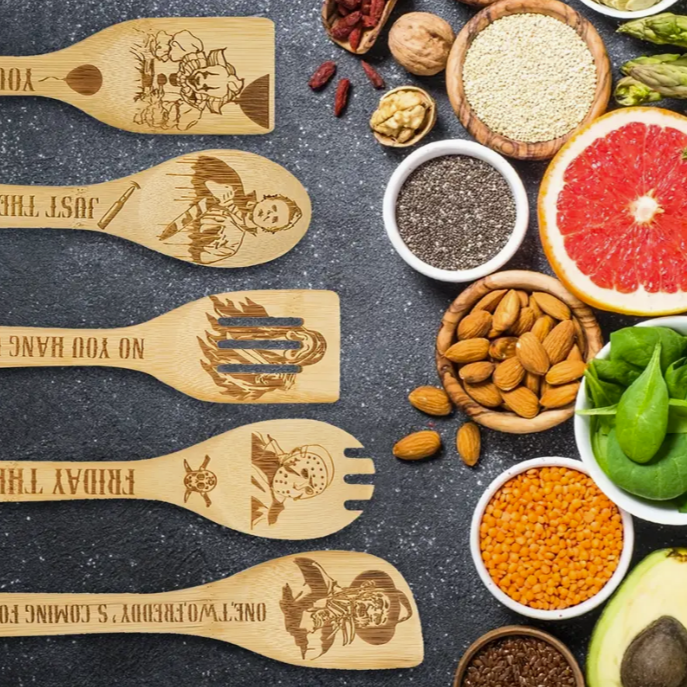Horror Bamboo Utensil Set
