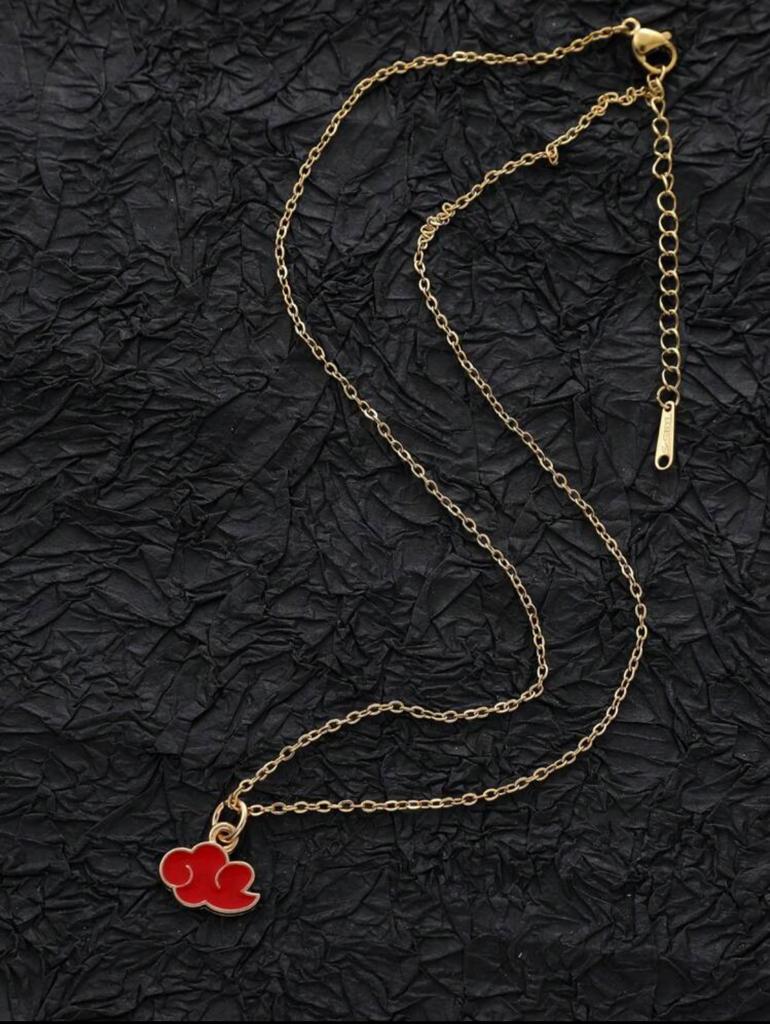 Naruto Anime Akatsuki Red Cloud Necklace