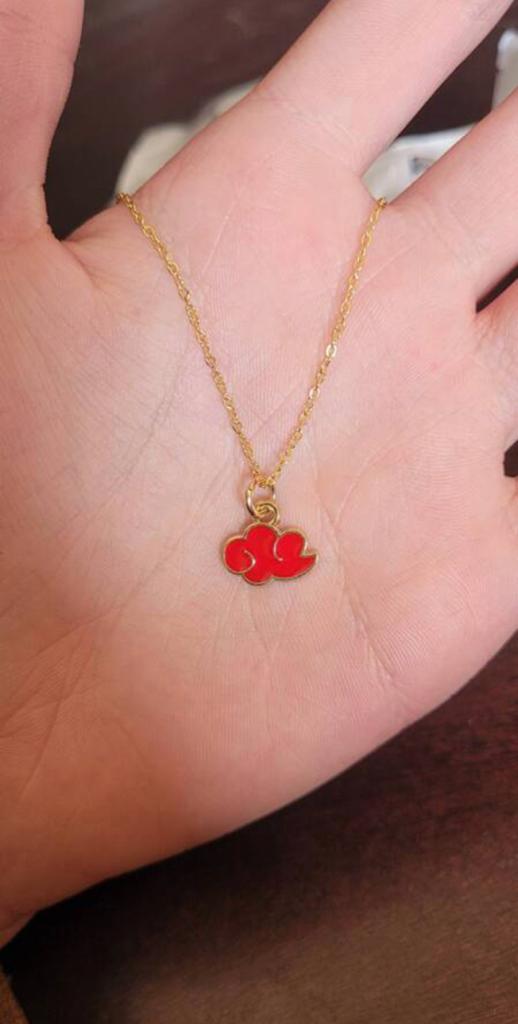 Naruto Anime Akatsuki Red Cloud Necklace
