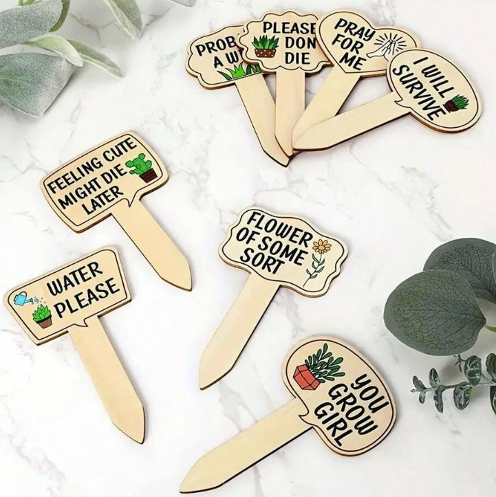 Funny Plant Marker Set