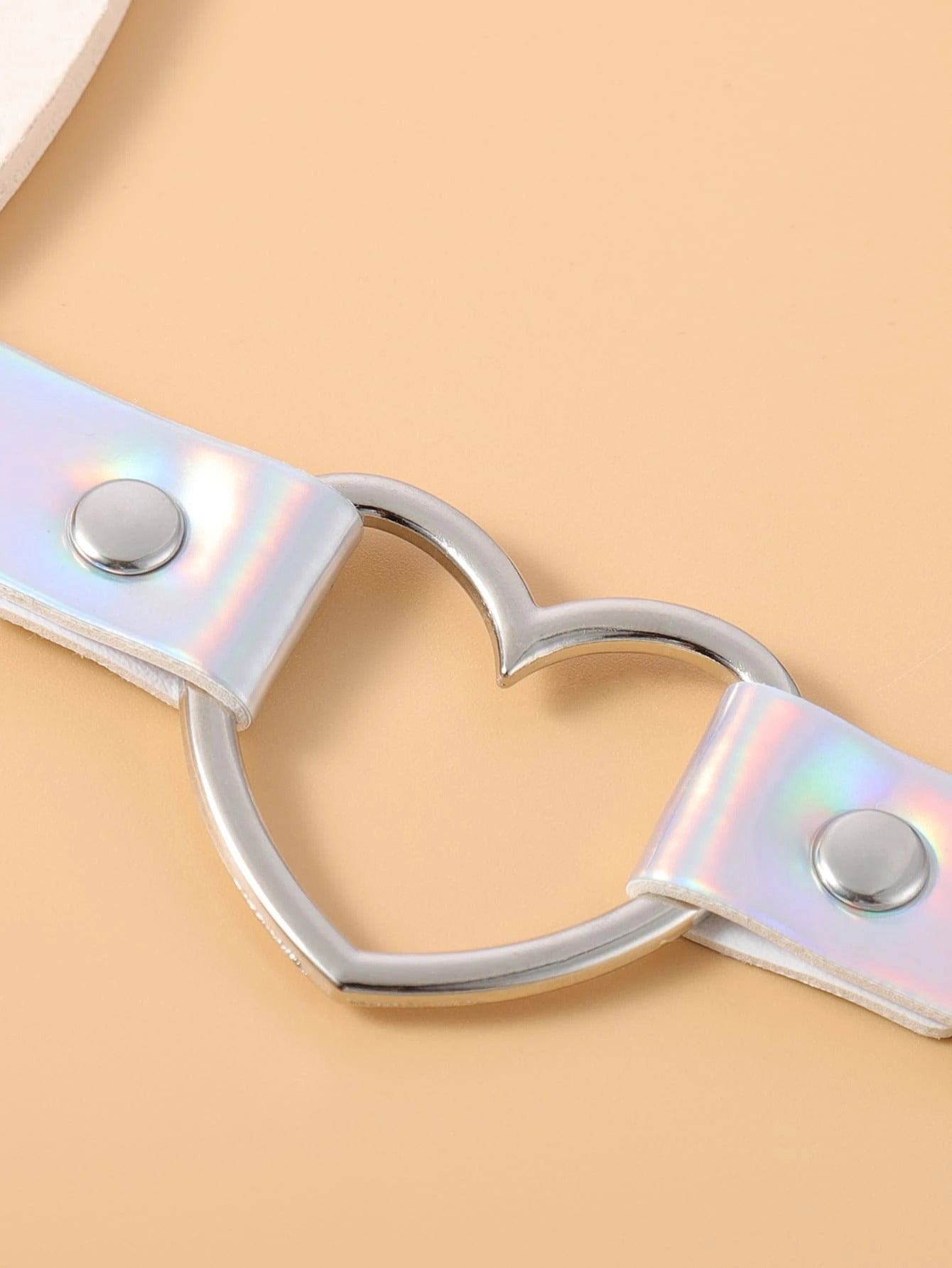 Holograpic Heart Choker