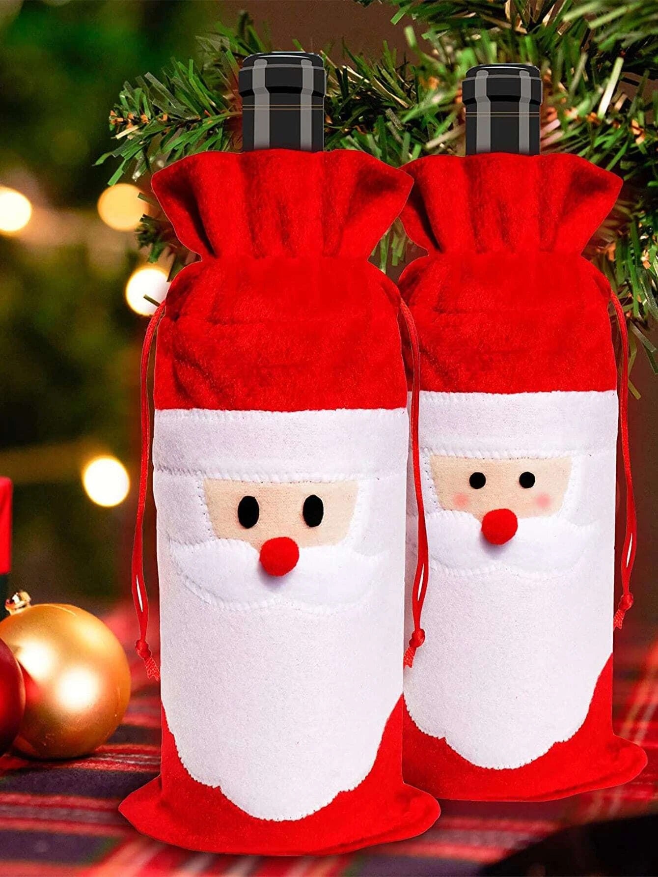 Christmas Santa Wine Bottle Cover