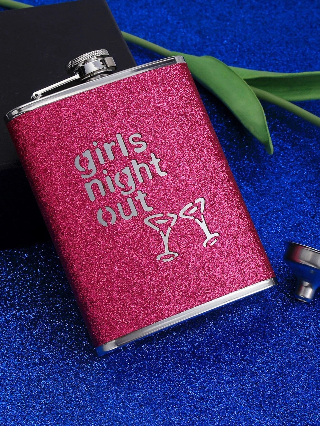 Girls Night Out Glitter Hip Flask