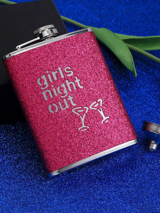 Girls Night Out Glitter Hip Flask