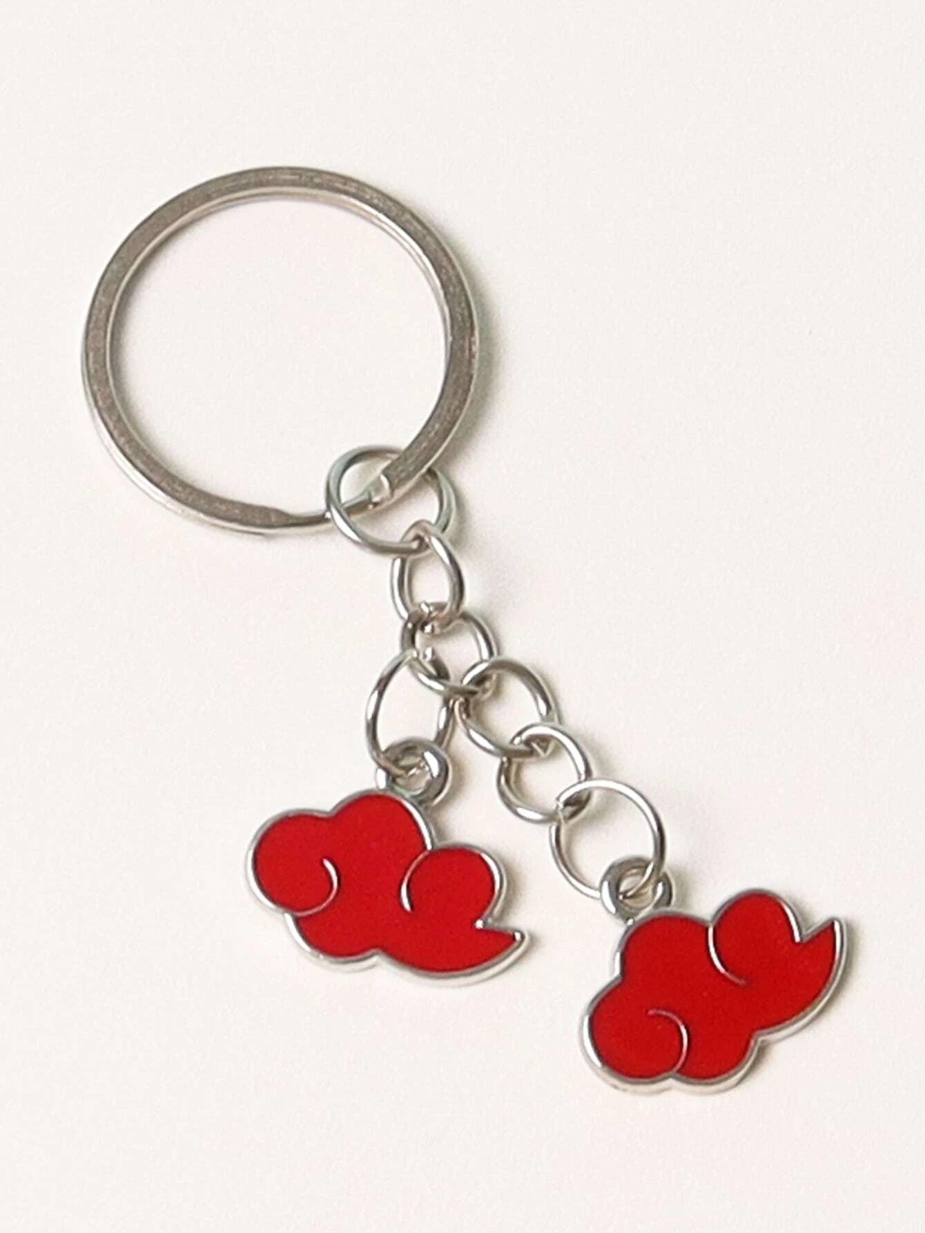 Naruto Anime Akatsuki Red Cloud Keychain