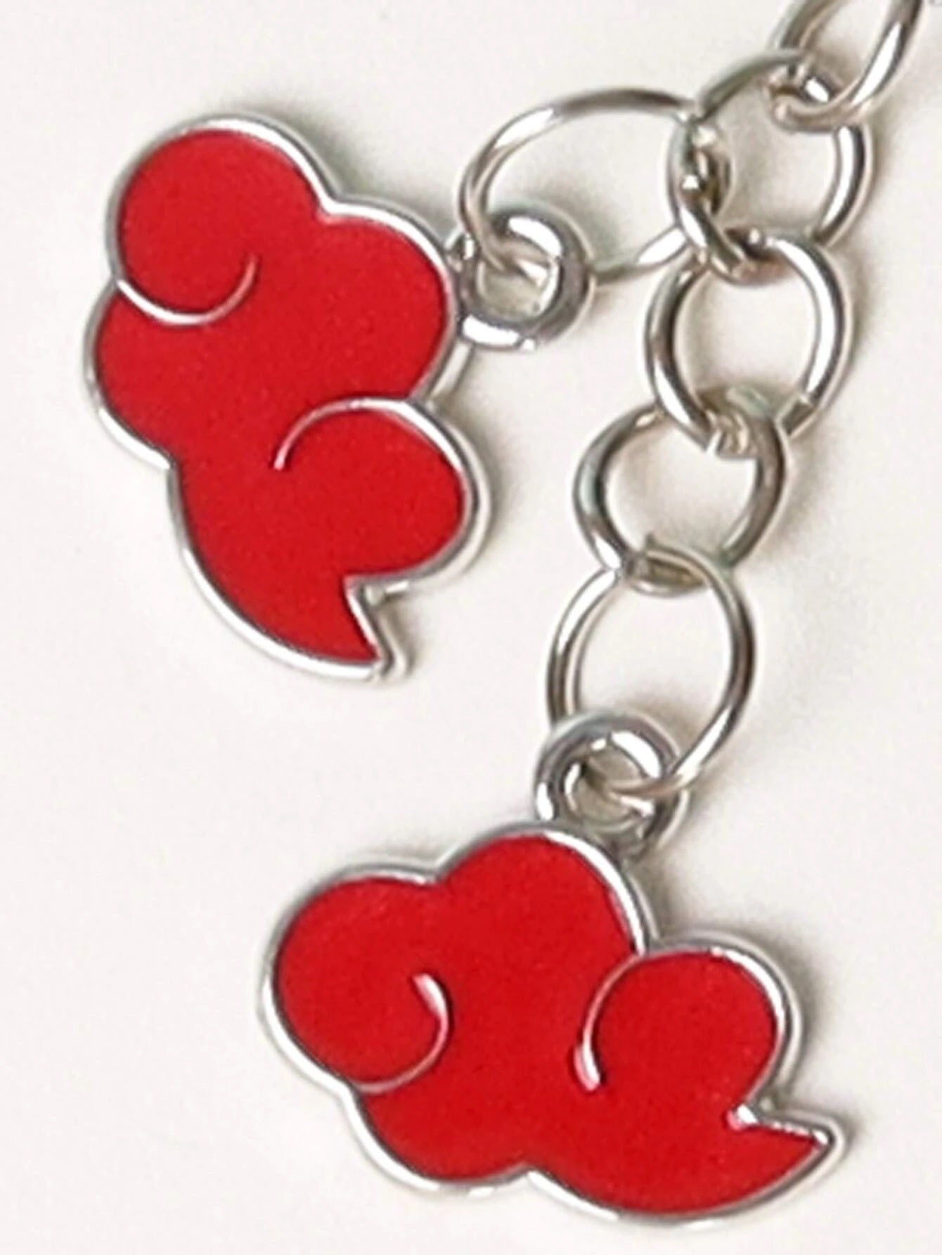 Naruto Anime Akatsuki Red Cloud Keychain