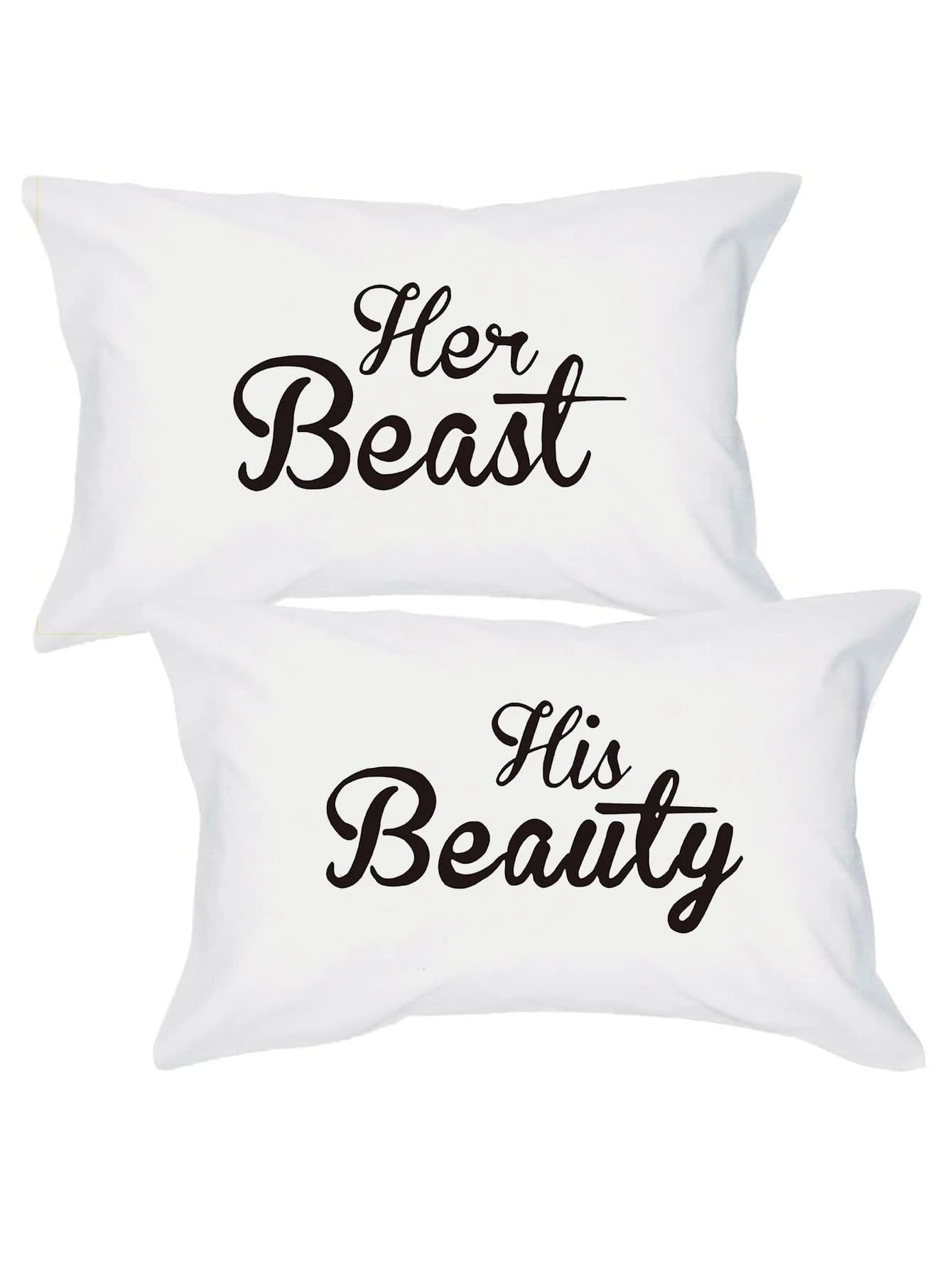 Her Beast His Beauty Pillow Case Set