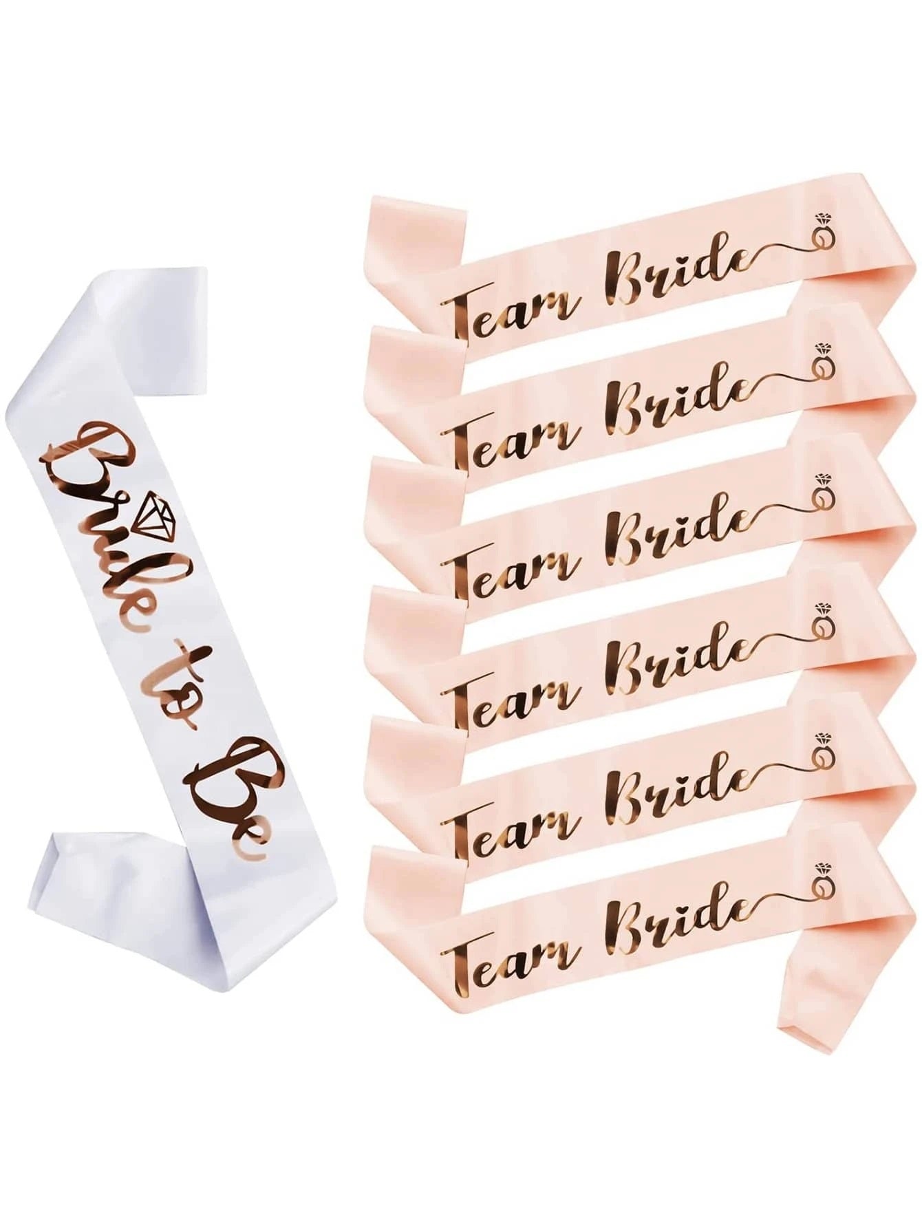 Team Bride Bridal Shower Party Sashes