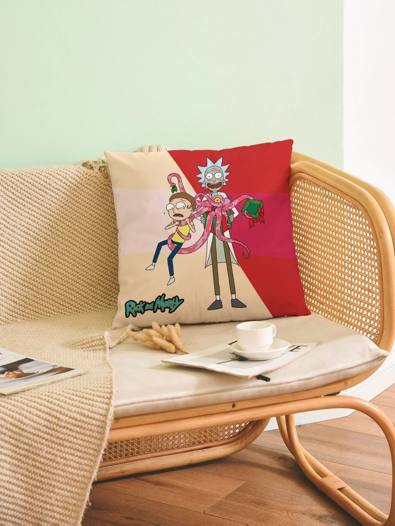 Rick and Morty Christmas Monster Scatter Cushion