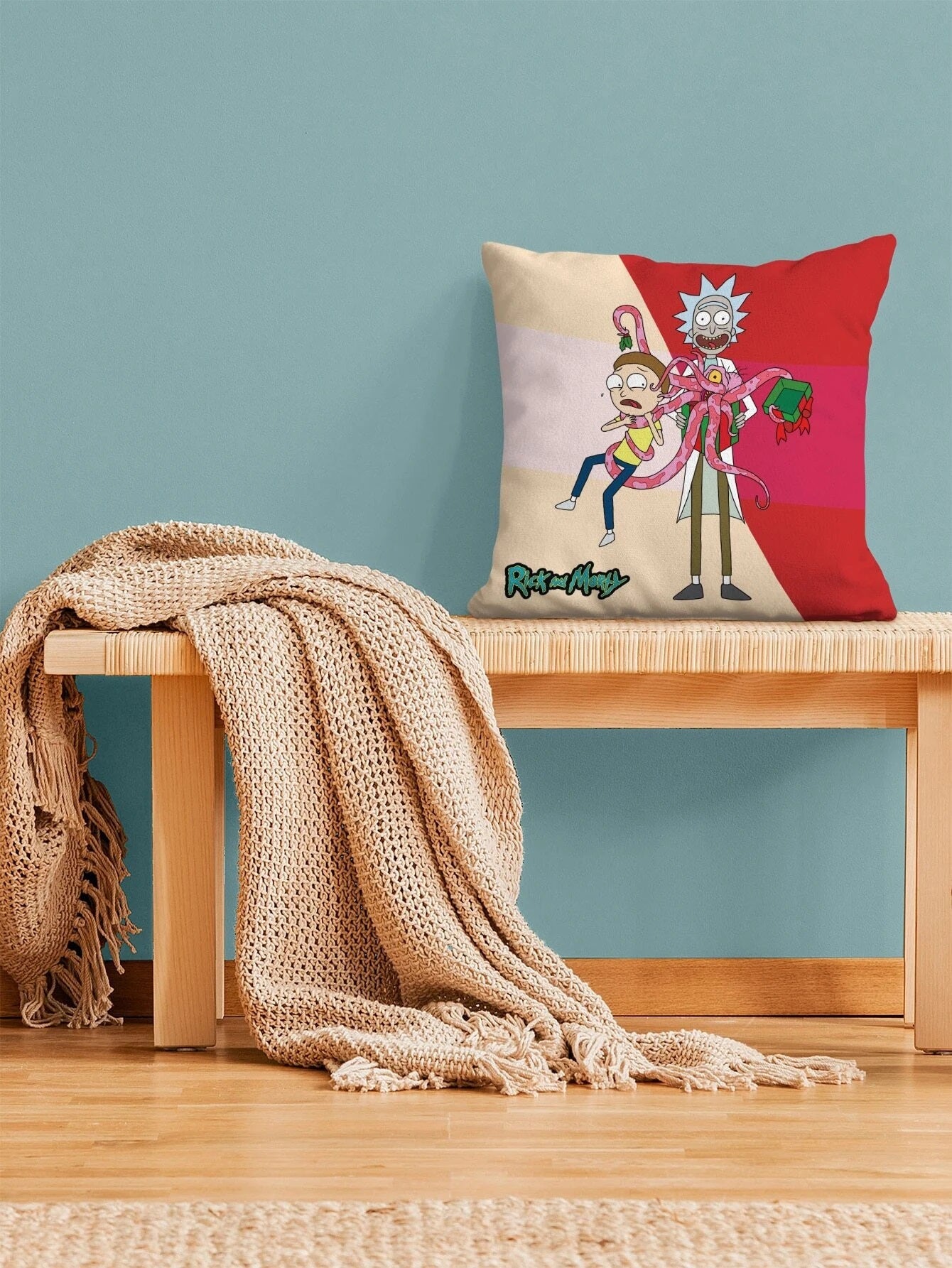 Rick and Morty Christmas Monster Scatter Cushion