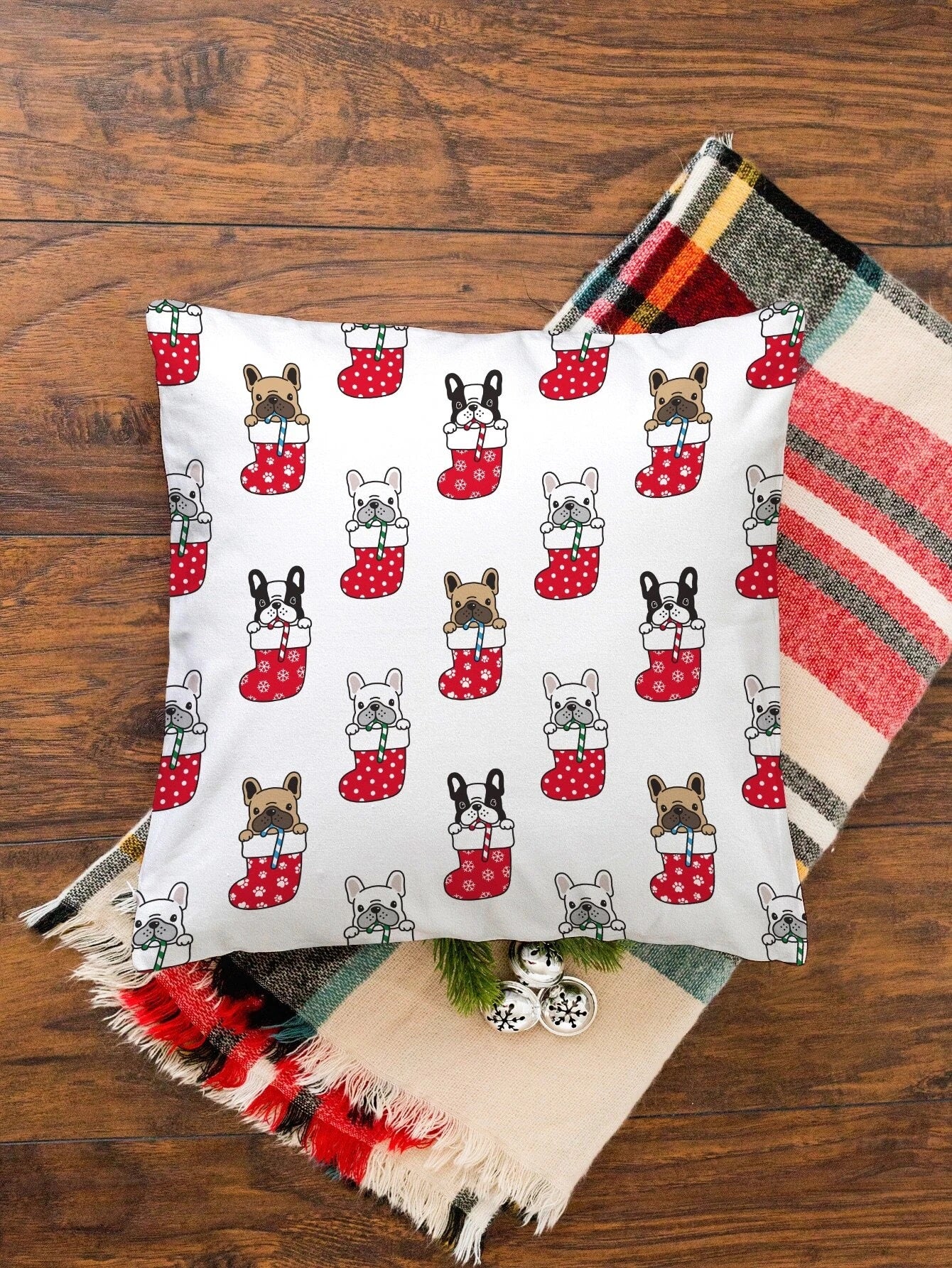 French Bulldog Christmas Scatter Cushion