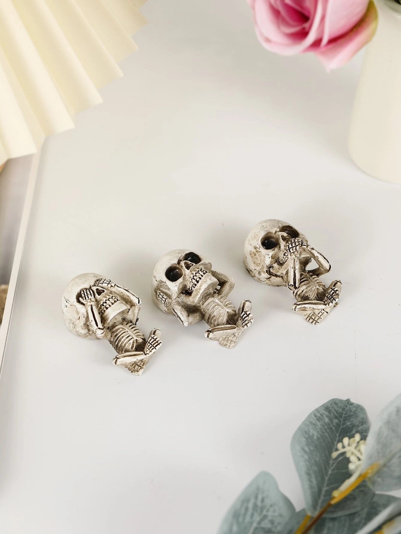 Speak No Evil, Hear No Evil and See No Evil Skull Decorations