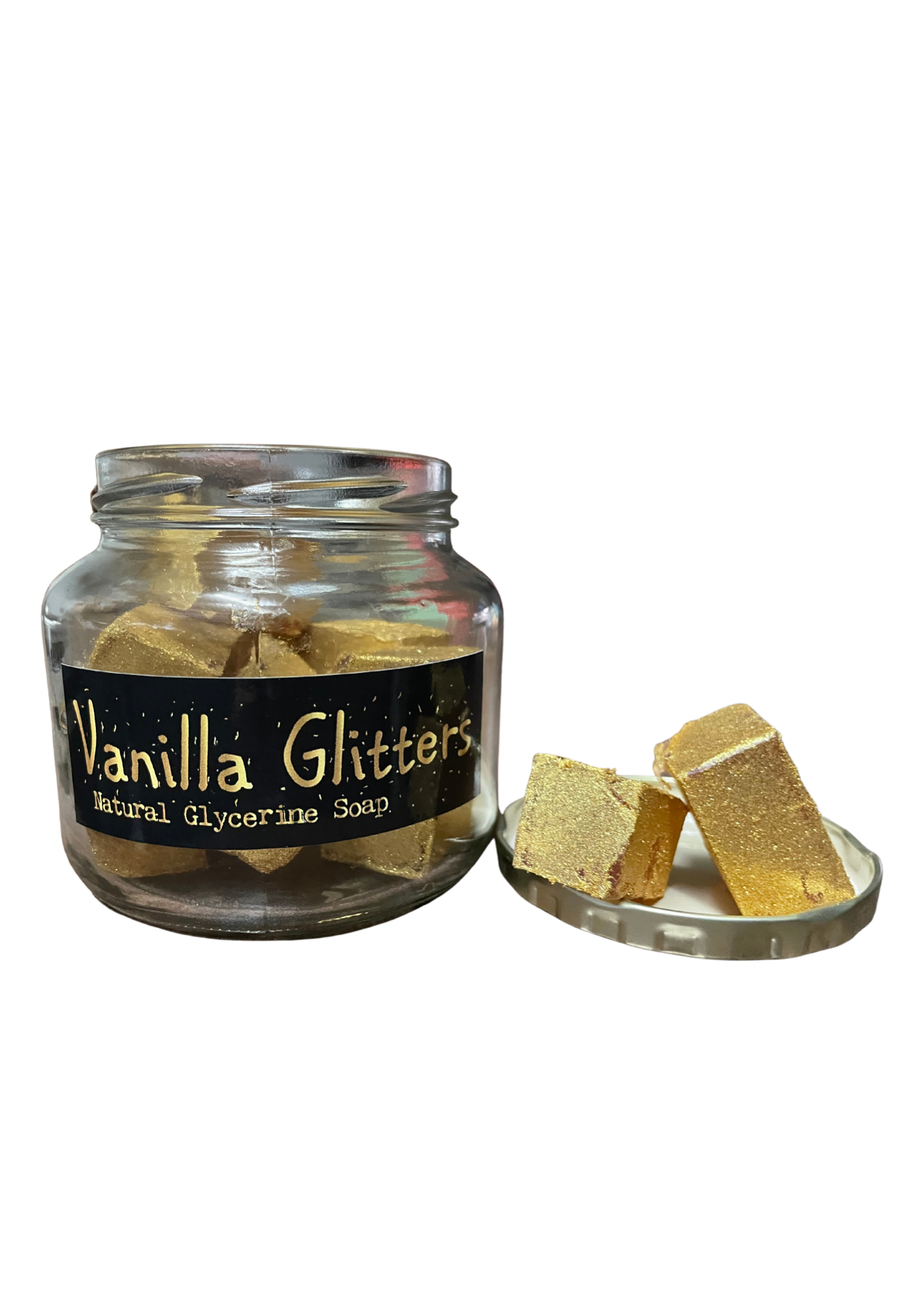Vanilla Glitters Soap in a Jar