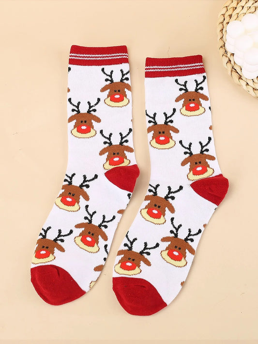 Reindeer Christmas Socks