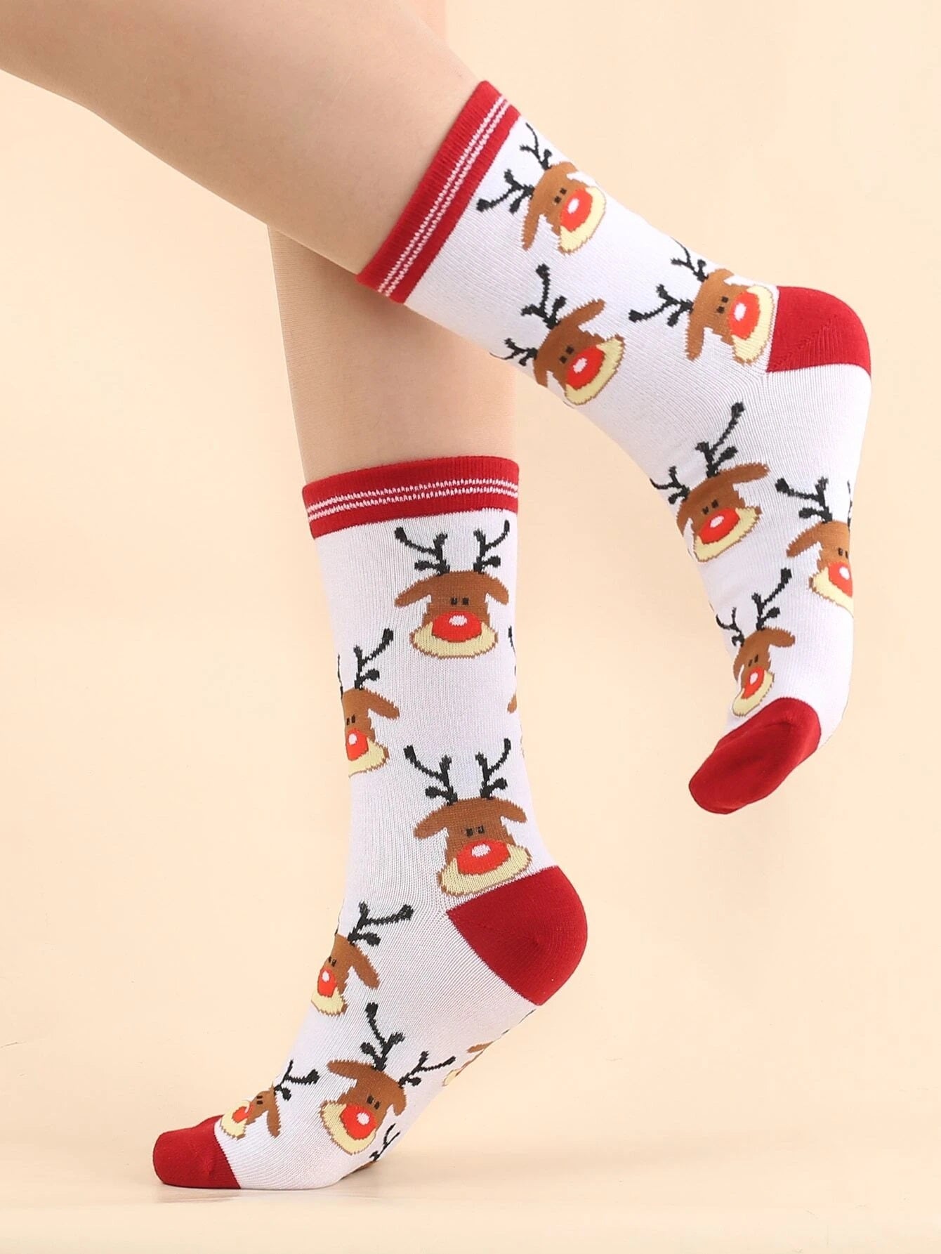 Reindeer Christmas Socks