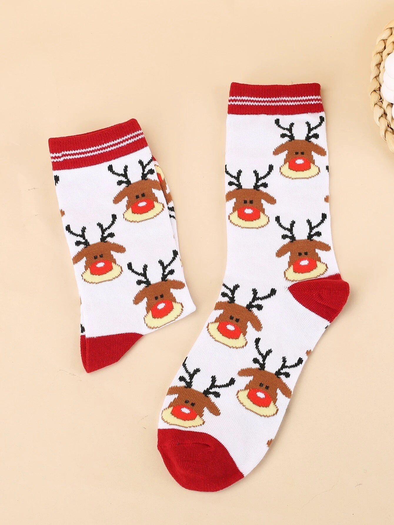 Reindeer Christmas Socks
